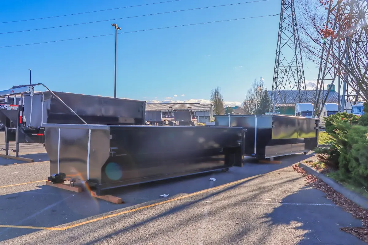 Roll-off dumpster ready for waste disposal at job site for Roofing Dumpster Rental in Briar